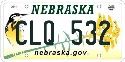 NE license plate CLQ532