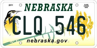 NE license plate CLQ546