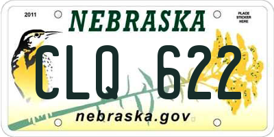NE license plate CLQ622