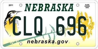 NE license plate CLQ696