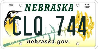NE license plate CLQ744