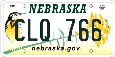 NE license plate CLQ766