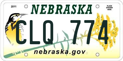 NE license plate CLQ774