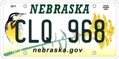 NE license plate CLQ968