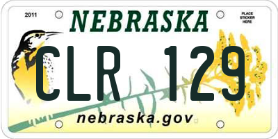 NE license plate CLR129