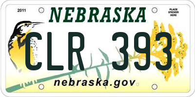 NE license plate CLR393