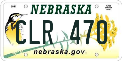 NE license plate CLR470