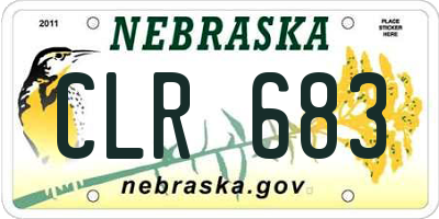 NE license plate CLR683