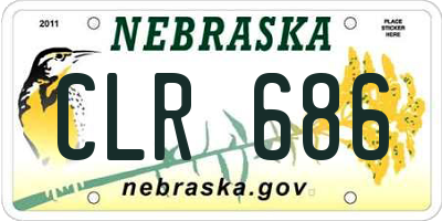 NE license plate CLR686