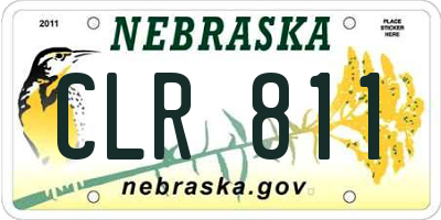 NE license plate CLR811
