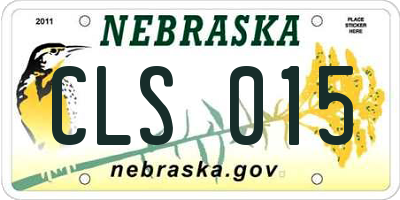 NE license plate CLS015