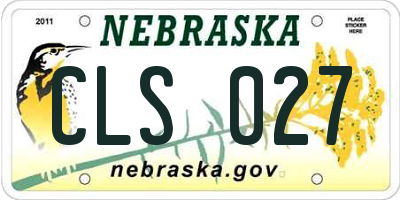 NE license plate CLS027