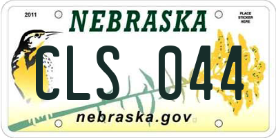 NE license plate CLS044