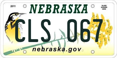 NE license plate CLS067