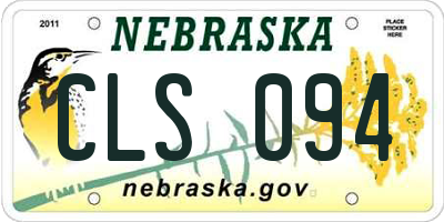 NE license plate CLS094