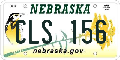 NE license plate CLS156