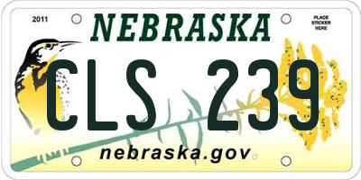 NE license plate CLS239