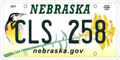 NE license plate CLS258