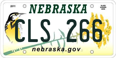 NE license plate CLS266