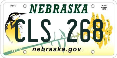 NE license plate CLS268