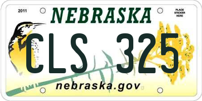 NE license plate CLS325