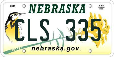 NE license plate CLS335