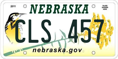 NE license plate CLS457