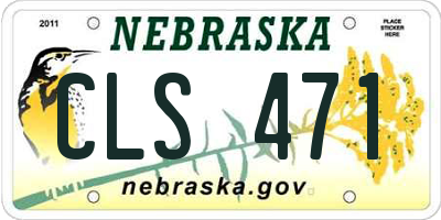 NE license plate CLS471