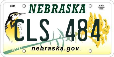NE license plate CLS484