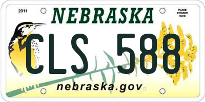 NE license plate CLS588