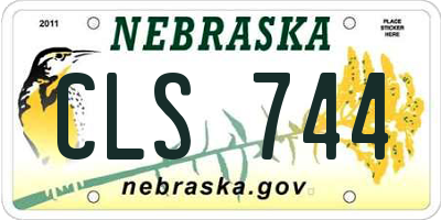 NE license plate CLS744