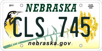 NE license plate CLS745