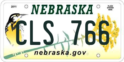 NE license plate CLS766