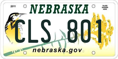 NE license plate CLS801