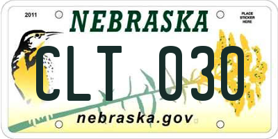 NE license plate CLT030