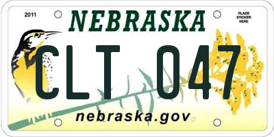 NE license plate CLT047