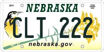 NE license plate CLT222