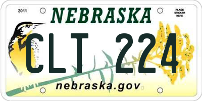 NE license plate CLT224