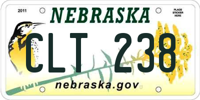 NE license plate CLT238