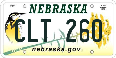 NE license plate CLT260