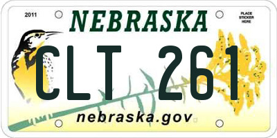 NE license plate CLT261
