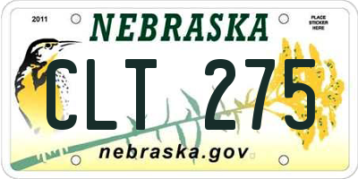 NE license plate CLT275