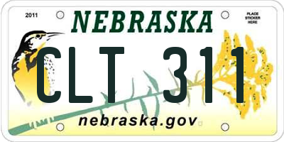 NE license plate CLT311