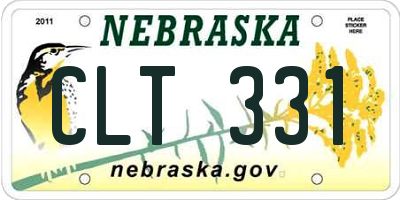 NE license plate CLT331