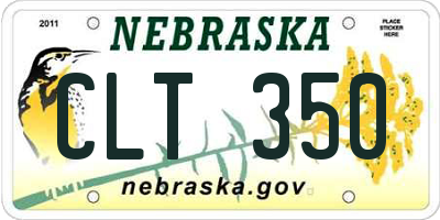 NE license plate CLT350