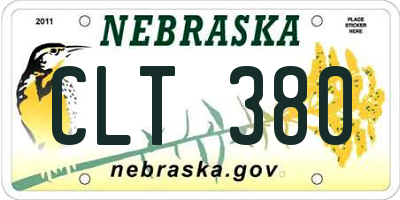 NE license plate CLT380