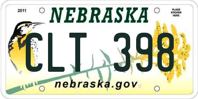 NE license plate CLT398