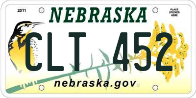 NE license plate CLT452