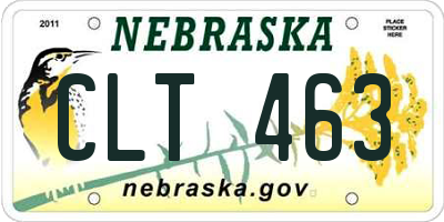 NE license plate CLT463