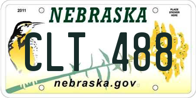 NE license plate CLT488